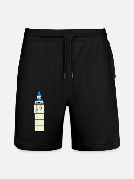 big ben design - Stanley/Stella Trainer Unisex Organic Jogging Shorts - black
