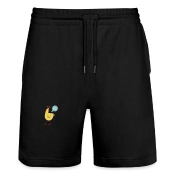Vogel - Stanley/Stella Unisex Bio Joggingshorts Trainer  - Schwarz - Vorne - Nik (191cm) & Marisol (170cm)