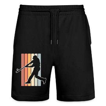 Baseball - Stanley/Stella Unisex Bio Joggingshorts Trainer  - Schwarz - Vorne - Nik (191cm) & Marisol (170cm)