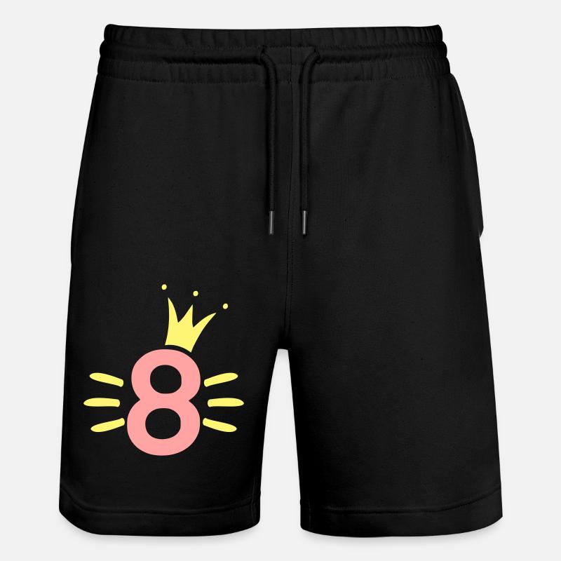 Couronne du 8e anniversaire - Short de jogging bio TRAINER Stanley/Stella unisexe - noir