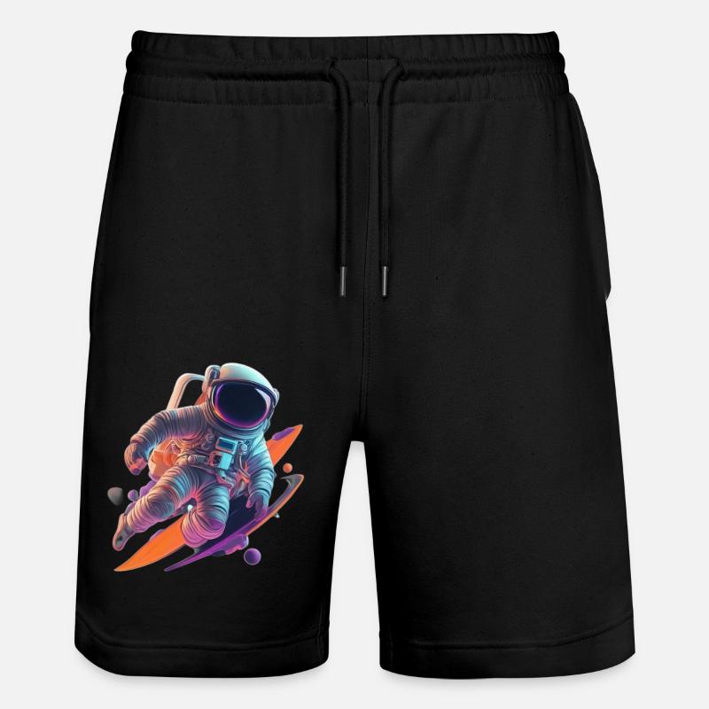 Astronaut - Stanley/Stella Unisex Bio Joggingshorts Trainer  - Schwarz