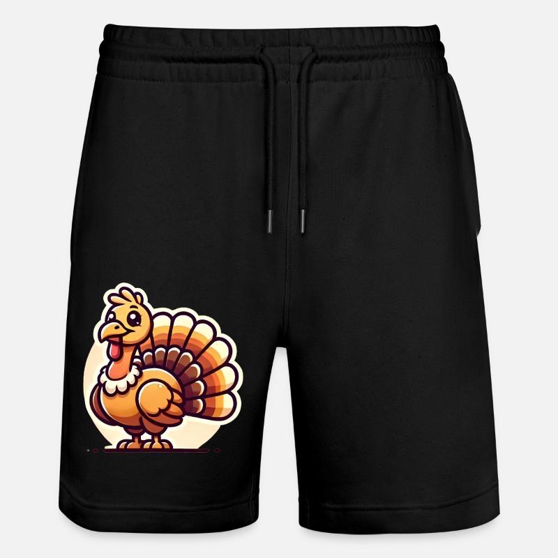 Twerking Dinde Drôle Thanksgiving - Short de jogging bio TRAINER Stanley/Stella unisexe - noir