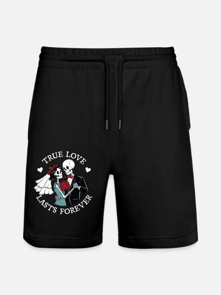 L’amour véritable dure éternellement - Short de jogging bio TRAINER Stanley/Stella unisexe - noir