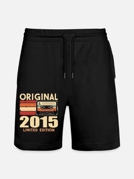 Geburtstag 2015 - Legendär Seit 2015 Geschenk 2015 - Stanley/Stella Unisex Bio Joggingshorts Trainer  - Schwarz