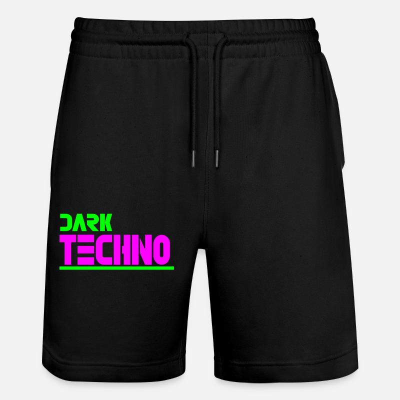 Dark techno - Stanley/Stella Trainer Unisex Organic Jogging Shorts - black