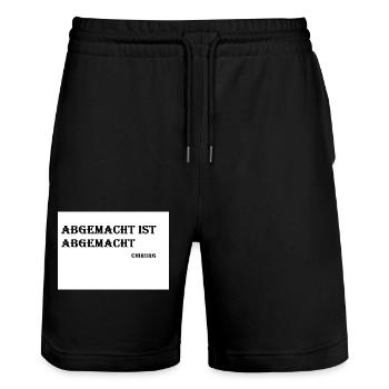 Chirurg - Stanley/Stella Unisex Bio Joggingshorts Trainer  - Schwarz - Vorne - Nik (191cm) & Marisol (170cm)