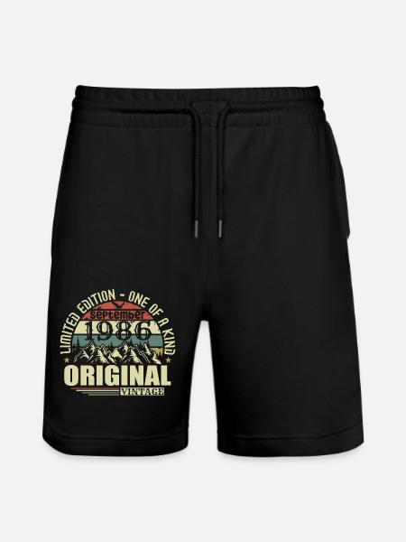 Compleanno Settembre 1986 Edizione Limitata Legend - Pantaloncini da jogger ecologici unisex Trainer di Stanley/Stella - nero