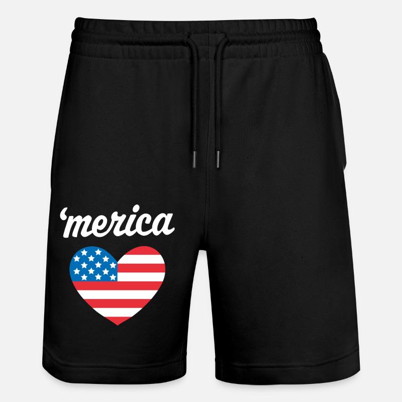 'merica - Short de jogging bio TRAINER Stanley/Stella unisexe - noir