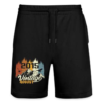 Legendary Since August 2015 Birthday Gift 2015 - Stanley/Stella Trainer Unisex Organic Jogging Shorts - black - Front - Nik (191cm) & Marisol (170cm)