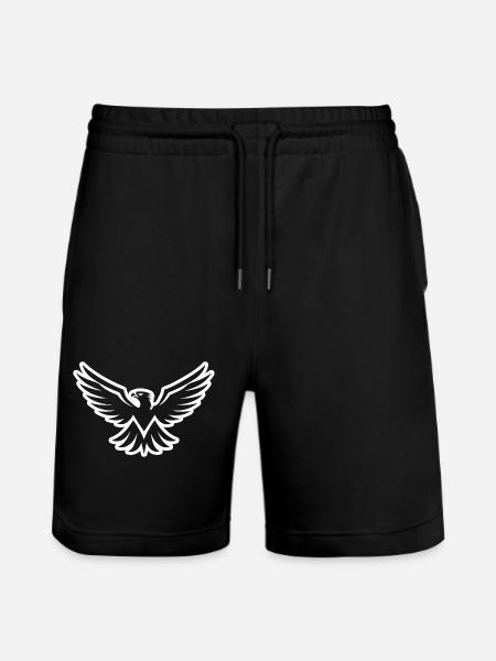 Eagle Eagle Head - Stanley/Stella Trainer Unisex Organic Jogging Shorts - black