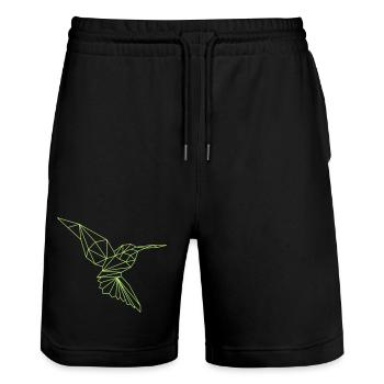 Eisvogel - Stanley/Stella Unisex Bio Joggingshorts Trainer  - Schwarz - Vorne - Nik (191cm) & Marisol (170cm)