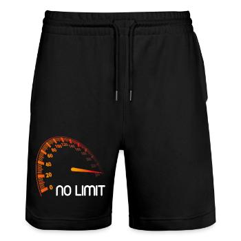 Tacho - No Limit - Stanley/Stella Unisex Bio Joggingshorts Trainer  - Schwarz - Vorne - Nik (191cm) & Marisol (170cm)