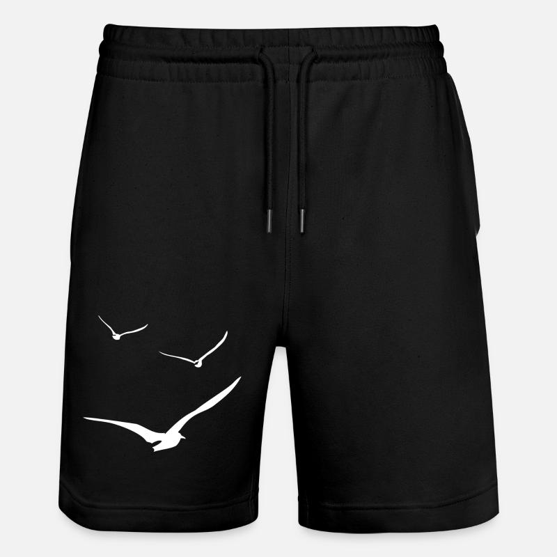 Diebstahl von Möwen - Stanley/Stella Unisex Bio Joggingshorts Trainer  - Schwarz