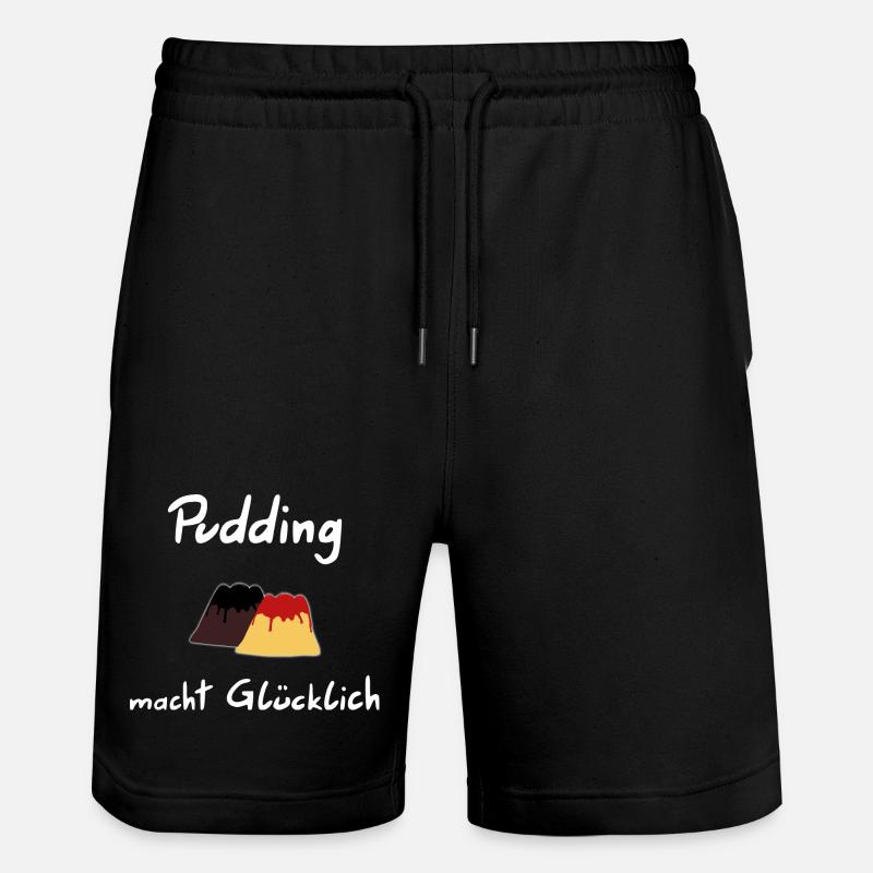 Pudding macht Gluecklich - Stanley/Stella Unisex Bio Joggingshorts Trainer  - Schwarz