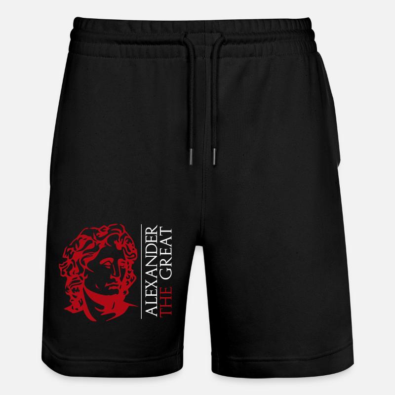 Alexander der Große Rote Büste - Stanley/Stella Unisex Bio Joggingshorts Trainer  - Schwarz