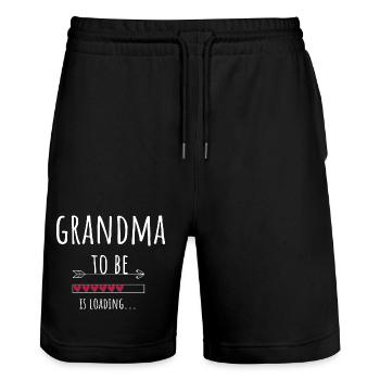 Grand-mère Grand-mère Enceinte Cadeau Grand-mère pour être - Short de jogging bio TRAINER Stanley/Stella unisexe - noir - Devant - Nik (191cm) & Marisol (170cm)