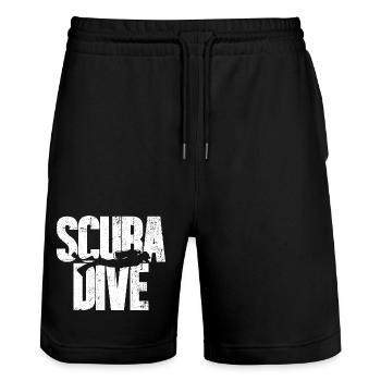 Scuba Love Diver Silhouette - Short de jogging bio TRAINER Stanley/Stella unisexe - noir - Devant - Nik (191cm) & Marisol (170cm)