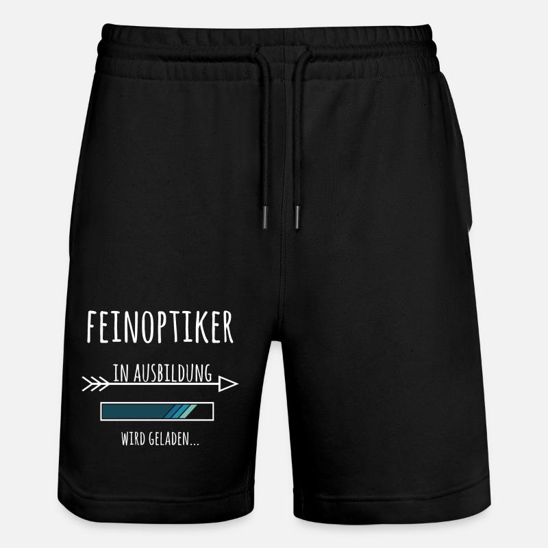 Ausbildung Feinoptiker Optiker Beruf - Stanley/Stella Unisex Bio Joggingshorts Trainer  - Schwarz