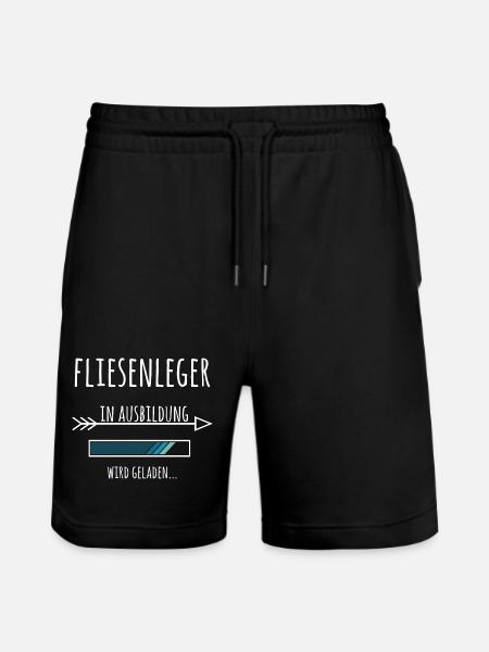 Fliesenleger Handwerk Beruf Ausbildung Geschenk - Stanley/Stella Unisex Bio Joggingshorts Trainer  - Schwarz