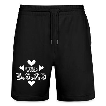 Tanzen Rhythmus Tanz Tänzer Tänzerin - Stanley/Stella Unisex Bio Joggingshorts Trainer  - Schwarz - Vorne - Nik (191cm) & Marisol (170cm)