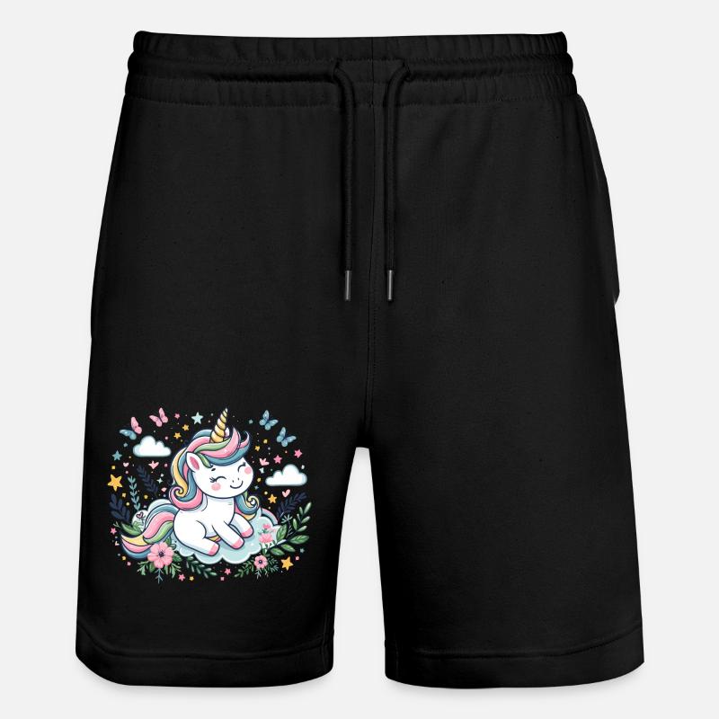 Licorne mignonne - Short de jogging bio TRAINER Stanley/Stella unisexe - noir