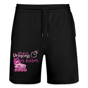 Inline Skates Rollerblades - Stanley/Stella Unisex Bio Joggingshorts Trainer  - Schwarz - Vorne - Nik (191cm) & Marisol (170cm)