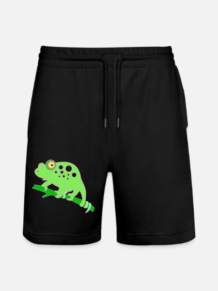 Chamaeleon animal - Stanley/Stella Trainer Unisex Organic Jogging Shorts - black