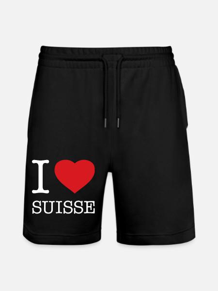J’AIME SUISSE SUISSE - Short de jogging bio TRAINER Stanley/Stella unisexe - noir