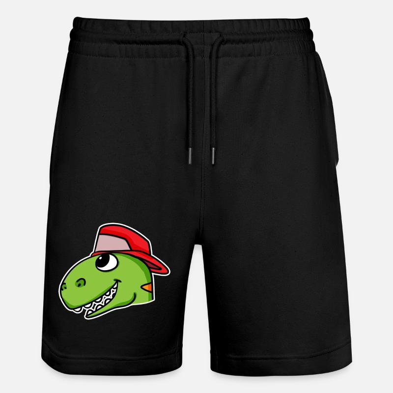Tête de dinosaure Dino - Short de jogging bio TRAINER Stanley/Stella unisexe - noir