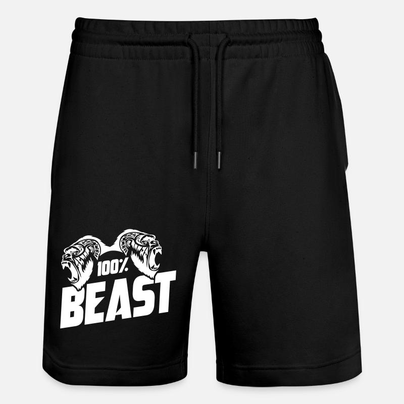 Gorilla Beast Motivation - Stanley/Stella Unisex Bio Joggingshorts Trainer  - Schwarz