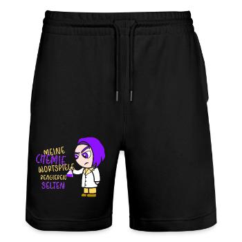 Chimie Chimiste Professeur de chimie Drôle de science - Short de jogging bio TRAINER Stanley/Stella unisexe - noir - Devant - Nik (191cm) & Marisol (170cm)