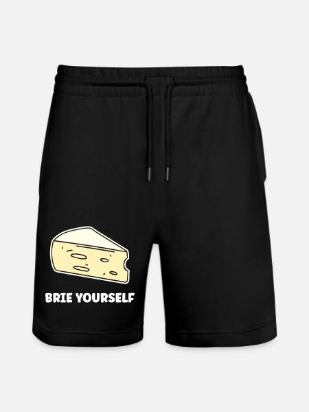 Humor brie cheese - Stanley/Stella Trainer Unisex Organic Jogging Shorts - black