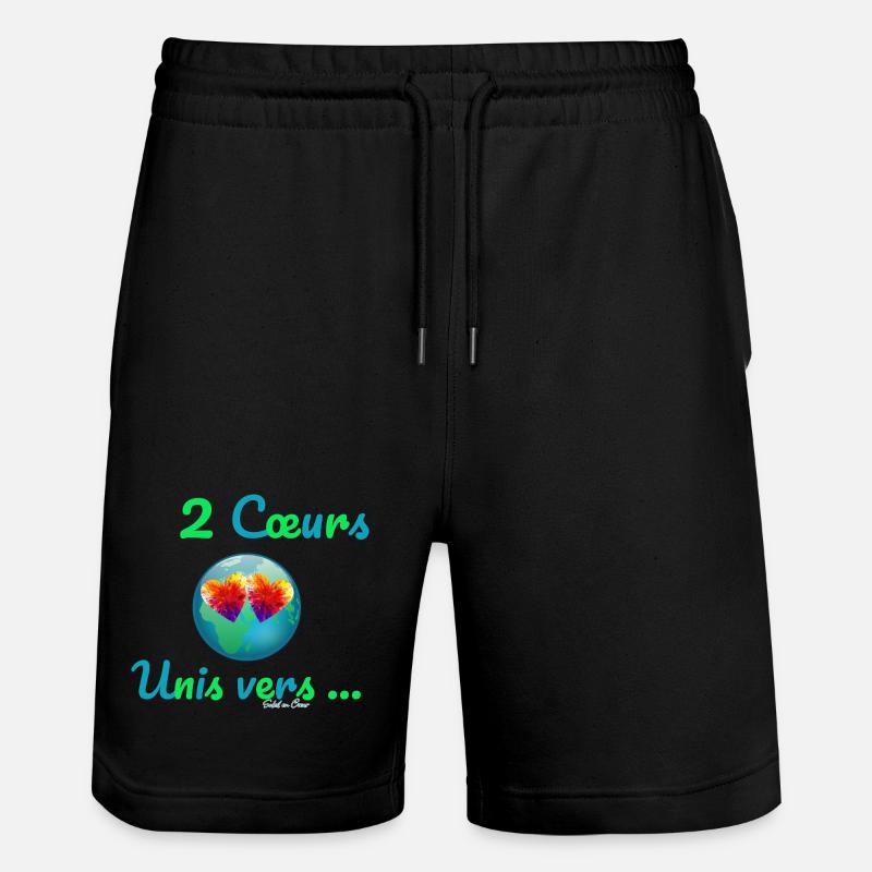 2 Cœurs Unis vers… - Short de jogging bio TRAINER Stanley/Stella unisexe - noir