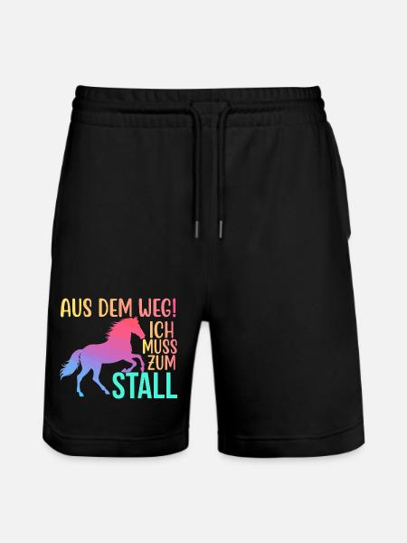 Écartez-vous, je dois aller à l’écurie - Short de jogging bio TRAINER Stanley/Stella unisexe - noir