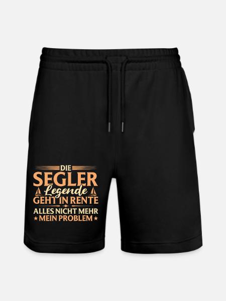 Gepensioneerde Afscheidszeemanlegende met pensioen - Stanley/Stella uniseks bio-joggingshorts Mover  - zwart