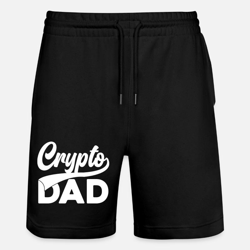 Crypto Dad Script Logo - Short de jogging bio TRAINER Stanley/Stella unisexe - noir