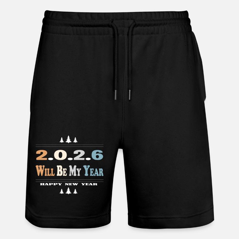 2026 sera mon année - Short de jogging bio TRAINER Stanley/Stella unisexe - noir