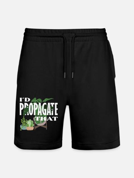 I Propagate That Plant Lover - Stanley/Stella Unisex Bio Joggingshorts Trainer  - Schwarz