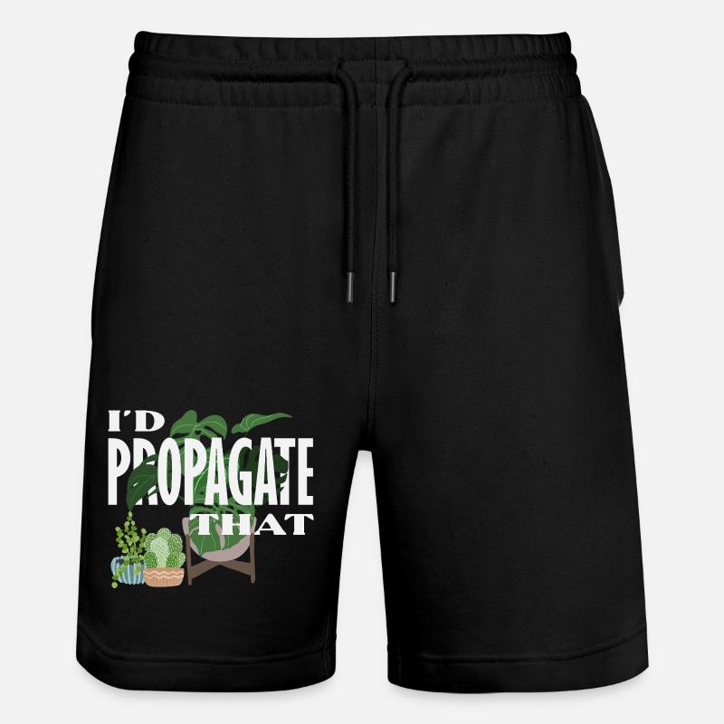 I Propagate That Plant Lover - Stanley/Stella Unisex Bio Joggingshorts Trainer  - Schwarz