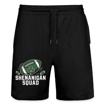 Équipe de Football Trèfle Style Vintage - Short de jogging bio TRAINER Stanley/Stella unisexe - noir - Devant - Nik (191cm) & Marisol (170cm)
