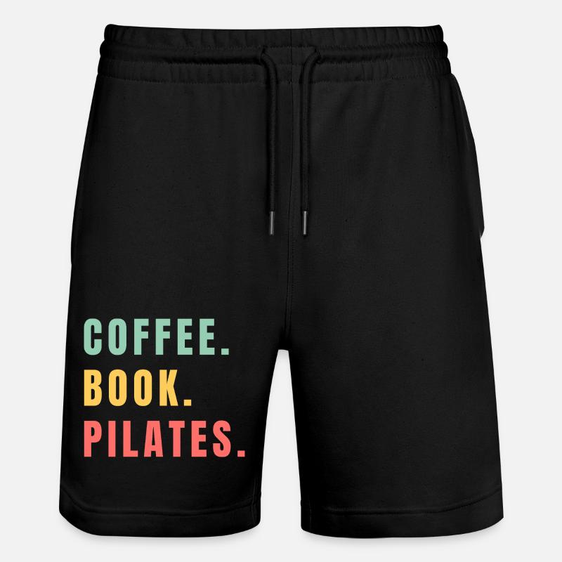 PILATES DE LIVRES DE CAFÉ - Short de jogging bio TRAINER Stanley/Stella unisexe - noir