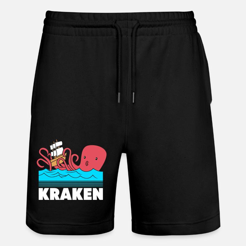Pieuvre Pieuvre Pieuvre Poulpe Calamar - Short de jogging bio TRAINER Stanley/Stella unisexe - noir