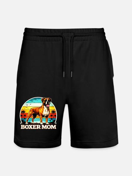 Boxer Mom - Stanley/Stella Trainer Unisex Organic Jogging Shorts - black