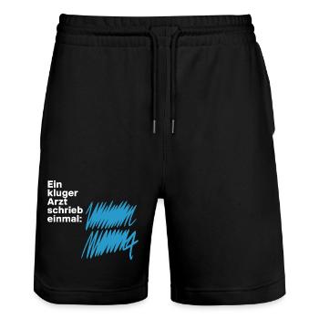 Ein Kluger Arzt Medizinstudent Praxis Ärzte Arzt - Stanley/Stella Unisex Bio Joggingshorts Trainer  - Schwarz - Vorne - Nik (191cm) & Marisol (170cm)