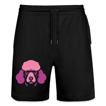 Strauß mit Sonnenbrille, Nandu, Emu - Stanley/Stella Unisex Bio Joggingshorts Trainer  - Schwarz - Vorne - Nik (191cm) & Marisol (170cm)