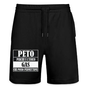 Peto Perche Unico Gas - Stanley/Stella Unisex Bio Joggingshorts Trainer  - Schwarz - Vorne - Nik (191cm) & Marisol (170cm)