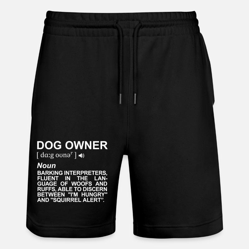 Dog Owner Description - Stanley/Stella Trainer Unisex Organic Jogging Shorts - black