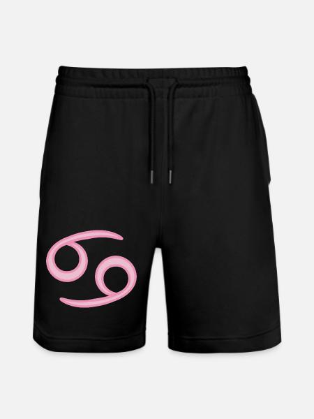 Krebs-Sternzeichen Pastellrosa - Stanley/Stella Unisex Bio Joggingshorts Trainer - Schwarz