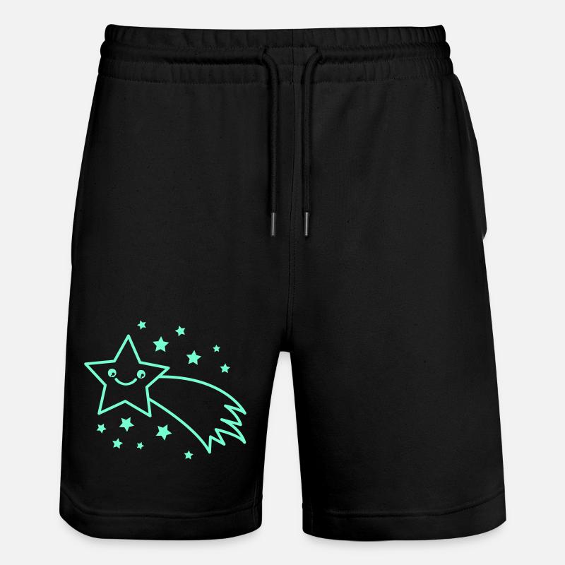 Comète Stellaire Souriante - Short de jogging bio TRAINER Stanley/Stella unisexe - noir
