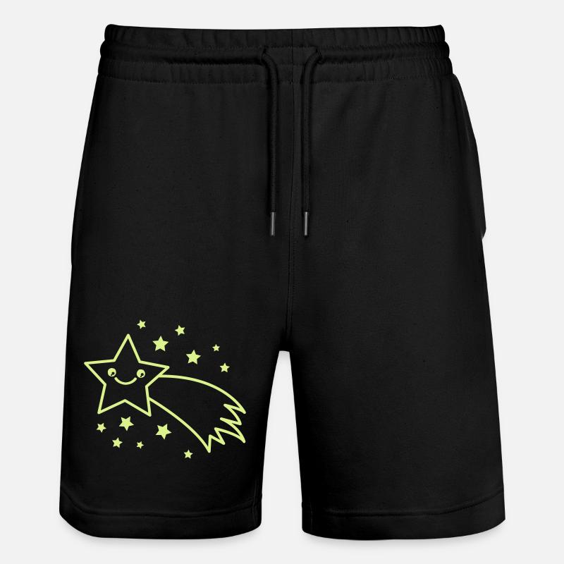 Sternschnuppe Sternenflug - Stanley/Stella Unisex Bio Joggingshorts Trainer  - Schwarz